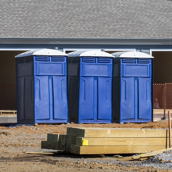 how often are the porta potties cleaned and serviced during a rental period in Mikes